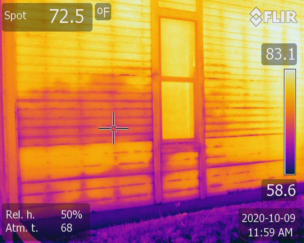 Water Intrusion Testing with infrared camera